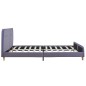 Bettgestell Hellgrau Stoff 180x200 cm Bettgestell Hellgrau Stoff 180x200 cm
