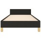 vidaXL Bettgestell mit Kopfteil Schwarz 90x200 cm Stoff vidaXL Bettgestell mit Kopfteil Schwarz 90x200 cm Stoff