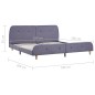 Bettgestell Hellgrau Stoff 180x200 cm Bettgestell Hellgrau Stoff 180x200 cm