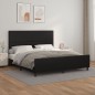 vidaXL Bettgestell mit Kopfteil Schwarz 160x200 cm Kunstleder vidaXL Bettgestell mit Kopfteil Schwarz 160x200 cm Kunstleder