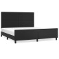 vidaXL Bettgestell mit Kopfteil Schwarz 160x200 cm Kunstleder vidaXL Bettgestell mit Kopfteil Schwarz 160x200 cm Kunstleder