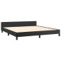 vidaXL Bettgestell mit Kopfteil Schwarz 160x200 cm Kunstleder vidaXL Bettgestell mit Kopfteil Schwarz 160x200 cm Kunstleder