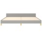 vidaXL Bettgestell mit Kopfteil Hellgrau 200x200 cm Stoff vidaXL Bettgestell mit Kopfteil Hellgrau 200x200 cm Stoff