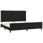 vidaXL Bettgestell mit Kopfteil Schwarz 200x200 cm Samt vidaXL Bettgestell mit Kopfteil Schwarz 200x200 cm Samt