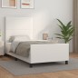 vidaXL Bettgestell mit Kopfteil Weiß 90x190 cm Kunstleder vidaXL Bettgestell mit Kopfteil Weiß 90x190 cm Kunstleder