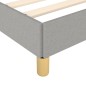 vidaXL Bettgestell mit Kopfteil Hellgrau 180x200 cm Stoff vidaXL Bettgestell mit Kopfteil Hellgrau 180x200 cm Stoff