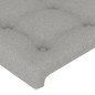 vidaXL Bettgestell mit Kopfteil Hellgrau 180x200 cm Stoff vidaXL Bettgestell mit Kopfteil Hellgrau 180x200 cm Stoff