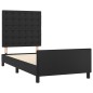 vidaXL Bettgestell mit Kopfteil Schwarz 90x190 cm Kunstleder vidaXL Bettgestell mit Kopfteil Schwarz 90x190 cm Kunstleder