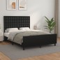 vidaXL Bettgestell mit Kopfteil Schwarz 140x200 cm Kunstleder vidaXL Bettgestell mit Kopfteil Schwarz 140x200 cm Kunstleder
