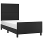 vidaXL Bettgestell mit Kopfteil Schwarz 90x190 cm Kunstleder vidaXL Bettgestell mit Kopfteil Schwarz 90x190 cm Kunstleder