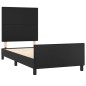 vidaXL Bettgestell mit Kopfteil Schwarz 90x190 cm Kunstleder vidaXL Bettgestell mit Kopfteil Schwarz 90x190 cm Kunstleder