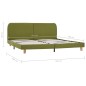 Bettgestell Grün Stoff 160x200 cm Bettgestell Grün Stoff 160x200 cm