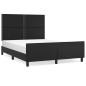vidaXL Bettgestell mit Kopfteil Schwarz 140x190 cm Kunstleder vidaXL Bettgestell mit Kopfteil Schwarz 140x190 cm Kunstleder