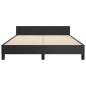 vidaXL Bettgestell mit Kopfteil Schwarz 140x190 cm Kunstleder vidaXL Bettgestell mit Kopfteil Schwarz 140x190 cm Kunstleder