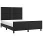 vidaXL Bettgestell mit Kopfteil Schwarz 140x200 cm Kunstleder vidaXL Bettgestell mit Kopfteil Schwarz 140x200 cm Kunstleder