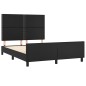 vidaXL Bettgestell mit Kopfteil Schwarz 140x200 cm Kunstleder vidaXL Bettgestell mit Kopfteil Schwarz 140x200 cm Kunstleder