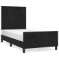 vidaXL Bettgestell mit Kopfteil Schwarz 100x200 cm Samt vidaXL Bettgestell mit Kopfteil Schwarz 100x200 cm Samt