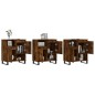 vidaXL Sideboards 3 Stk. Räuchereiche Holzwerkstoff vidaXL Sideboards 3 Stk. Räuchereiche Holzwerkstoff