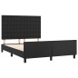 vidaXL Bettgestell mit Kopfteil Schwarz 140x190 cm Kunstleder vidaXL Bettgestell mit Kopfteil Schwarz 140x190 cm Kunstleder