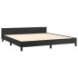 vidaXL Bettgestell mit Kopfteil Schwarz 180x200 cm Kunstleder vidaXL Bettgestell mit Kopfteil Schwarz 180x200 cm Kunstleder