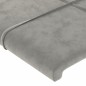 vidaXL Bettgestell mit Kopfteil Hellgrau 90x190 cm Samt vidaXL Bettgestell mit Kopfteil Hellgrau 90x190 cm Samt