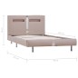 vidaXL Bettgestell mit LED Cappuccino-Braun Kunstleder 90x200 cm vidaXL Bettgestell mit LED Cappuccino-Braun Kunstleder 90x200 cm