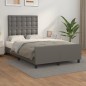 vidaXL Bettgestell mit Kopfteil Grau 120x200 cm Kunstleder vidaXL Bettgestell mit Kopfteil Grau 120x200 cm Kunstleder