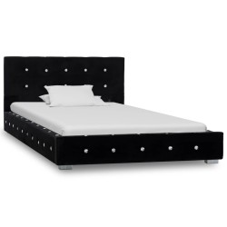 Bettgestell Schwarz Samt 90x200 cm