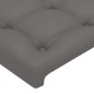 vidaXL Bettgestell mit Kopfteil Grau 120x200 cm Kunstleder vidaXL Bettgestell mit Kopfteil Grau 120x200 cm Kunstleder