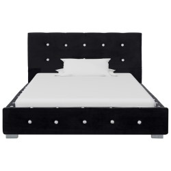 Bettgestell Schwarz Samt 90x200 cm