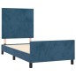 vidaXL Bettgestell mit Kopfteil Dunkelblau 100x200 cm Samt vidaXL Bettgestell mit Kopfteil Dunkelblau 100x200 cm Samt