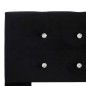 Bettgestell Schwarz Samt 90x200 cm Bettgestell Schwarz Samt 90x200 cm