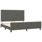 vidaXL Bettgestell mit Kopfteil Dunkelgrau 160x200 cm Samt vidaXL Bettgestell mit Kopfteil Dunkelgrau 160x200 cm Samt