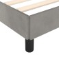 vidaXL Bettgestell mit Kopfteil Hellgrau 90x190 cm Samt vidaXL Bettgestell mit Kopfteil Hellgrau 90x190 cm Samt