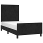 vidaXL Bettgestell mit Kopfteil Schwarz 90x200 cm Samt vidaXL Bettgestell mit Kopfteil Schwarz 90x200 cm Samt