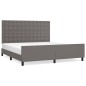 vidaXL Bettgestell mit Kopfteil Grau 180x200 cm Kunstleder vidaXL Bettgestell mit Kopfteil Grau 180x200 cm Kunstleder