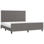 vidaXL Bettgestell mit Kopfteil Grau 180x200 cm Kunstleder vidaXL Bettgestell mit Kopfteil Grau 180x200 cm Kunstleder