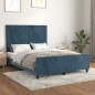 vidaXL Bettgestell mit Kopfteil Dunkelblau 140x190 cm Samt vidaXL Bettgestell mit Kopfteil Dunkelblau 140x190 cm Samt