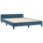 vidaXL Bettgestell mit Kopfteil Dunkelblau 140x190 cm Samt vidaXL Bettgestell mit Kopfteil Dunkelblau 140x190 cm Samt
