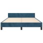 vidaXL Bettgestell mit Kopfteil Dunkelblau 140x190 cm Samt vidaXL Bettgestell mit Kopfteil Dunkelblau 140x190 cm Samt