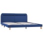 Bettgestell mit LED Blau Stoff 160x200 cm Bettgestell mit LED Blau Stoff 160x200 cm