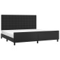 vidaXL Bettgestell mit Kopfteil Schwarz 200x200 cm Kunstleder vidaXL Bettgestell mit Kopfteil Schwarz 200x200 cm Kunstleder