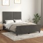 vidaXL Bettgestell mit Kopfteil Dunkelgrau 140x190 cm Samt vidaXL Bettgestell mit Kopfteil Dunkelgrau 140x190 cm Samt