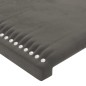 vidaXL Bettgestell mit Kopfteil Dunkelgrau 140x190 cm Samt vidaXL Bettgestell mit Kopfteil Dunkelgrau 140x190 cm Samt