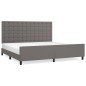vidaXL Bettgestell mit Kopfteil Grau 200x200 cm Kunstleder vidaXL Bettgestell mit Kopfteil Grau 200x200 cm Kunstleder