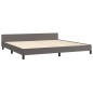 vidaXL Bettgestell mit Kopfteil Grau 200x200 cm Kunstleder vidaXL Bettgestell mit Kopfteil Grau 200x200 cm Kunstleder