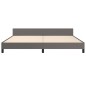 vidaXL Bettgestell mit Kopfteil Grau 200x200 cm Kunstleder vidaXL Bettgestell mit Kopfteil Grau 200x200 cm Kunstleder