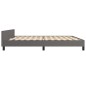 vidaXL Bettgestell mit Kopfteil Grau 200x200 cm Kunstleder vidaXL Bettgestell mit Kopfteil Grau 200x200 cm Kunstleder