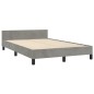 vidaXL Bettgestell mit Kopfteil Hellgrau 120x200 cm Samt vidaXL Bettgestell mit Kopfteil Hellgrau 120x200 cm Samt