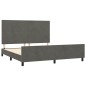 vidaXL Bettgestell mit Kopfteil Dunkelgrau 180x200 cm Samt vidaXL Bettgestell mit Kopfteil Dunkelgrau 180x200 cm Samt